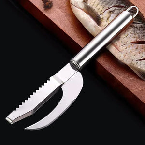 Coltello a scaglie di pesce: taglia/raschia/scava 3 in 1