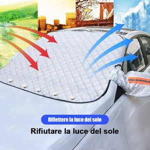 Protezione magnetica per auto contro la neve