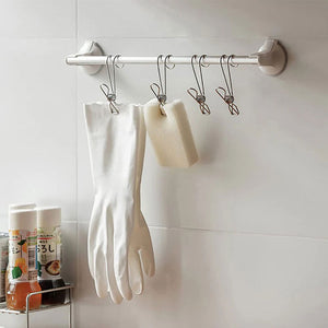 Clip in metallo in acciaio inox con ganci