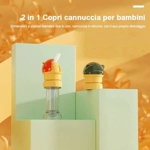Coperchi riutilizzabili per bottiglie d'acqua per bambini