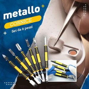 Set di 6 pezzi di piede di porco in metallo