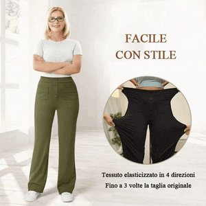 Pantaloni elasticizzati a vita alta