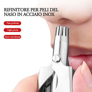 Epilatore manuale per naso in acciaio inox