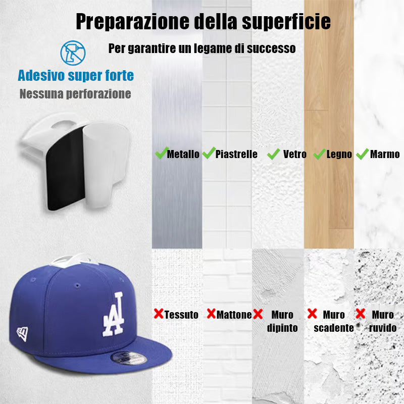 Set di 10 ganci / grucce in metallo per giacche e cappelli (colore