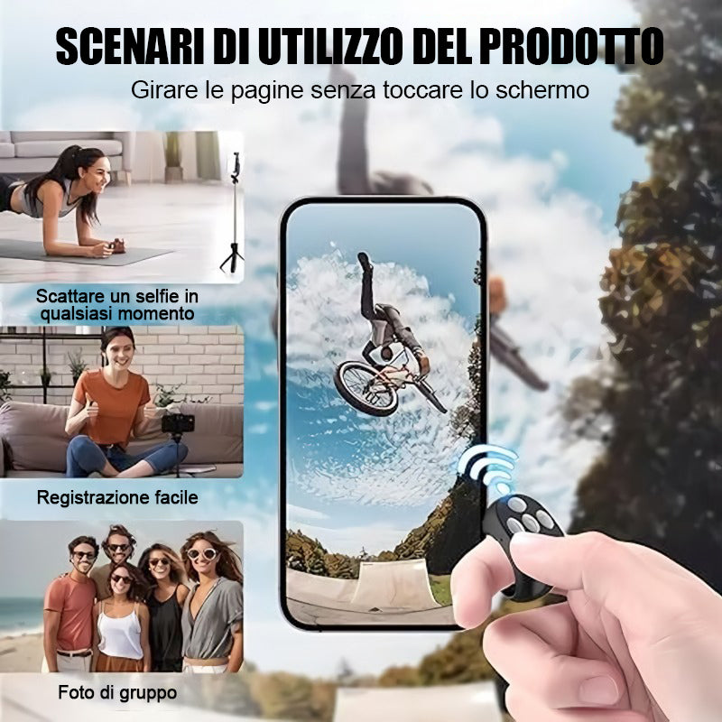 HTN - Clicker Blue-selfie Clicker Wireless Bluetooth 4.0 Dito Del Video Controller Video Clicker 8428856319244 - Foto 4