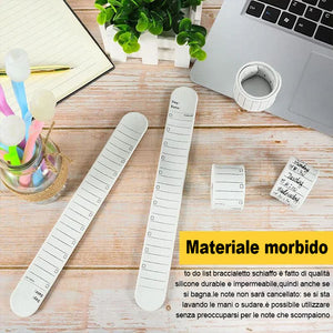 Fascia da polso riutilizzabile in silicone Memo