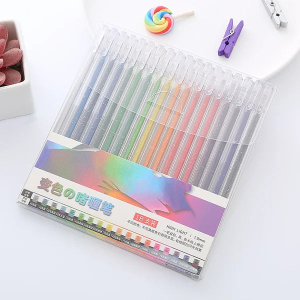 36 penne gel da colorare; libri da colorare per adulti, disegno