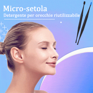 Detergente per orecchie riutilizzabile con micro setole