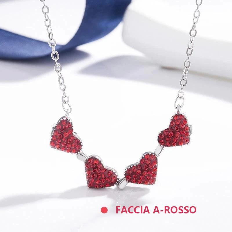 Pippo Perez / collana quadrifogli / oro bianco e granati verdi Pippo Perez / collana quadrifogli / oro bianco e granati verdi