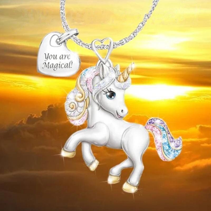 Collana Ciondolo Unicorno Regalo Donna/Ragazza Gioielli
