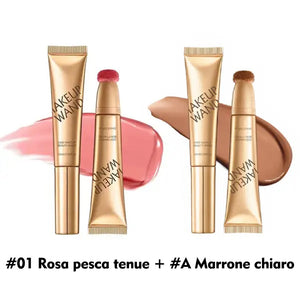 Combinazione di fard in stick e contouring stick
