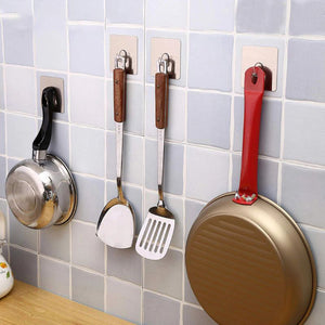 Ganci adesivi da parete resistenti - Montaggio senza chiodi per cucina, bagno e ufficio!