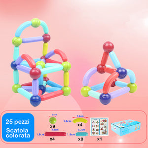 Blocchi magnetici da costruzione, adatti allo sviluppo precoce dei bambini