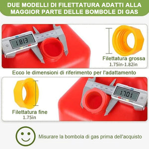 Beccuccio di ricambio migliorato per bombolette di gas