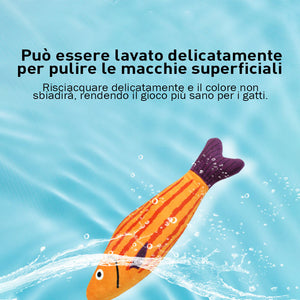 Giocattoli a forma di pesce con erba gatta (confezione da 3)