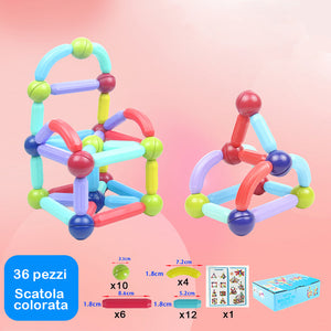 Blocchi magnetici da costruzione, adatti allo sviluppo precoce dei bambini