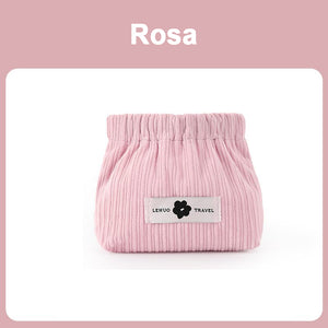 Borsa portaoggetti elastica in velluto a coste