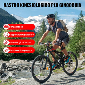 Nastro kinesiologico per ginocchia (4 pezzi)
