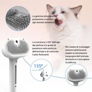 🔥Pettine per la rimozione dei peli con spray per animali domestici