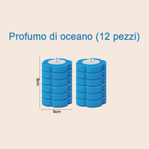 Spazzolino per WC monouso con testina in spugna