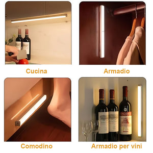 🔥Luce LED ricaricabile magnetica con sensore intelligente senza perforazione💡