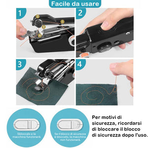 Mini macchina da cucire elettrica portatile