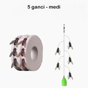 Set per la pesca a mosca artificiale con ami multipli