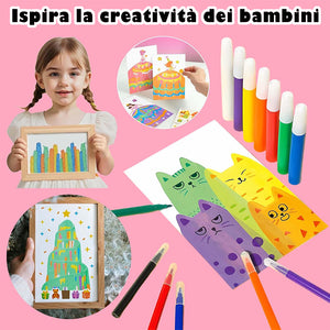 Set di cartoline creative Rainbow Scratch Art per bambini