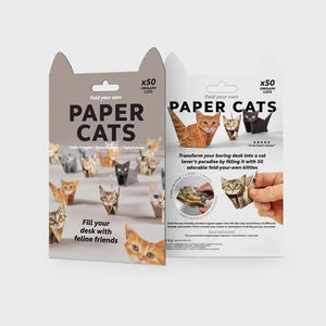 🐱 Gatti di carta pieghevoli in 5 minuti (50 pezzi): non servono colla o forbici
