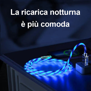 Cavo di ricarica rapida rotante a 540° con luci