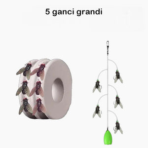 Set per la pesca a mosca artificiale con ami multipli