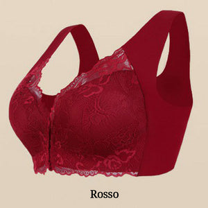 Reggiseno in pizzo traspirante con bottoni frontali