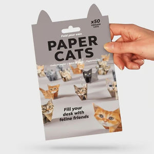 🐱 Gatti di carta pieghevoli in 5 minuti (50 pezzi): non servono colla o forbici