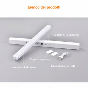 🔥Luce LED ricaricabile magnetica con sensore intelligente senza perforazione💡