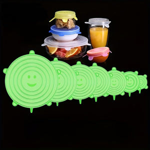Coperchio elastico riutilizzabile in silicone per alimenti