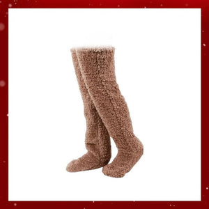 💕Calzini al ginocchio in pile vellutato per Natale❄️🎅