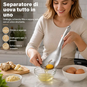 Grattugia a cucchiaio in acciaio inox per zenzero e aglio