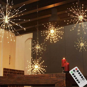 Luci d'ambiente a LED con fuochi d'artificio di Natale 🎄