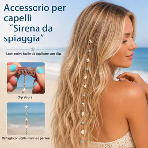 Un accessorio per capelli in stile sirena dall'atmosfera fantastica