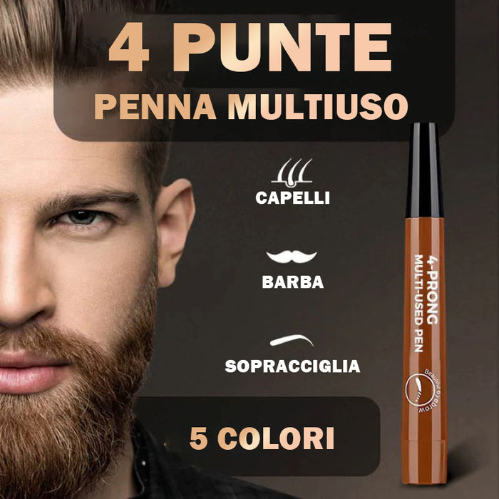 Matita per sopracciglia naturale waterproof a quattro punte ultra-fine