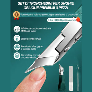 Set tagliaunghie con apertura ampia