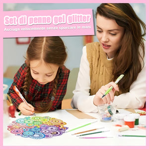 Set di penne gel glitterate