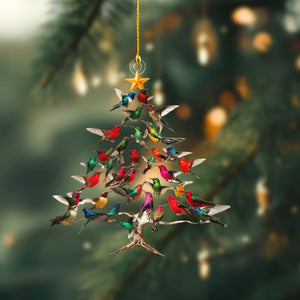🔥🐦🎄Decorazione natalizia a forma di colibrì✨