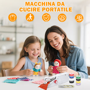 Mini macchina da cucire elettrica portatile