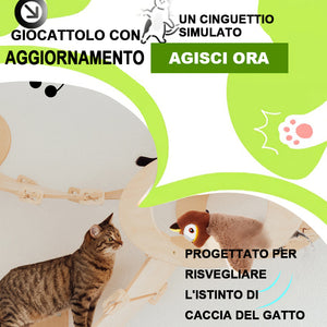 Giocattolo elettrico per gatti con ali battenti