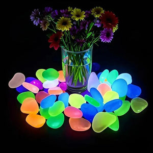 Decorazione da giardino - Pietre luminose di vari colori