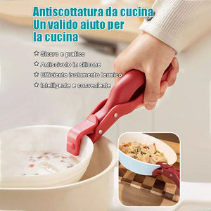 Clip multiuso antiscottatura per il supporto della ciotola in cucina