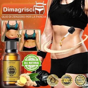 Olio di zenzero naturale per il drenaggio addominale