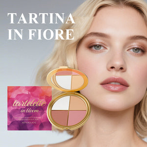 Palette portatile di ombretti illuminanti e fard a quattro colori