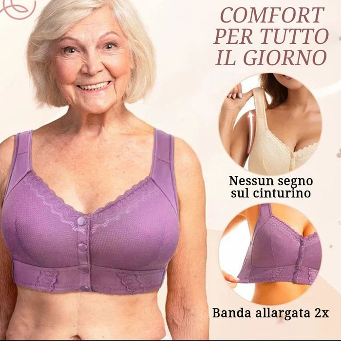 Nuovo reggiseno traspirante elastico con chiusura frontale per anziani